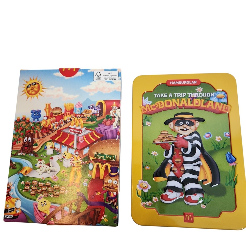 2025 McDonald's McDonaldland Hamburglar Collector Tin Box Set‎ Stickers New